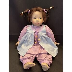 Gotz Nandi Baby Doll 1994 Elisabeth Linder 16” African American Girl Vinyl Doll